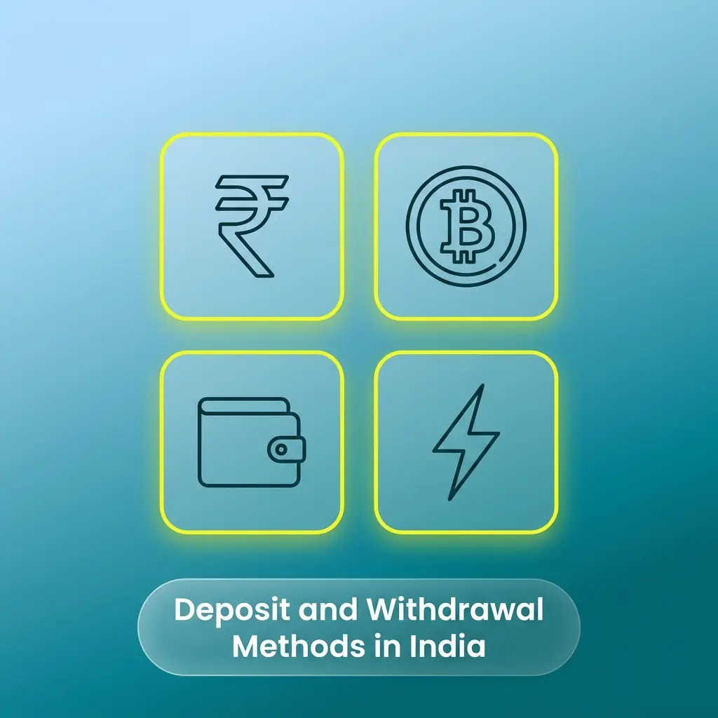 Indian online betting deposit and withdrawal methods including UPI, PhonePe, PayTM, Google Pay, and crypto options