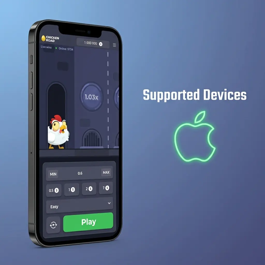 List of supported Apple iPhone and iPad models compatible with Chicken Road app on iOS 12 or later